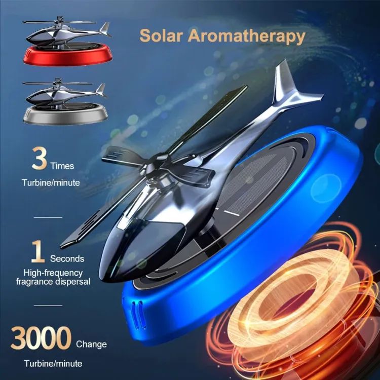 Solar Car Air Freshener Helicopter