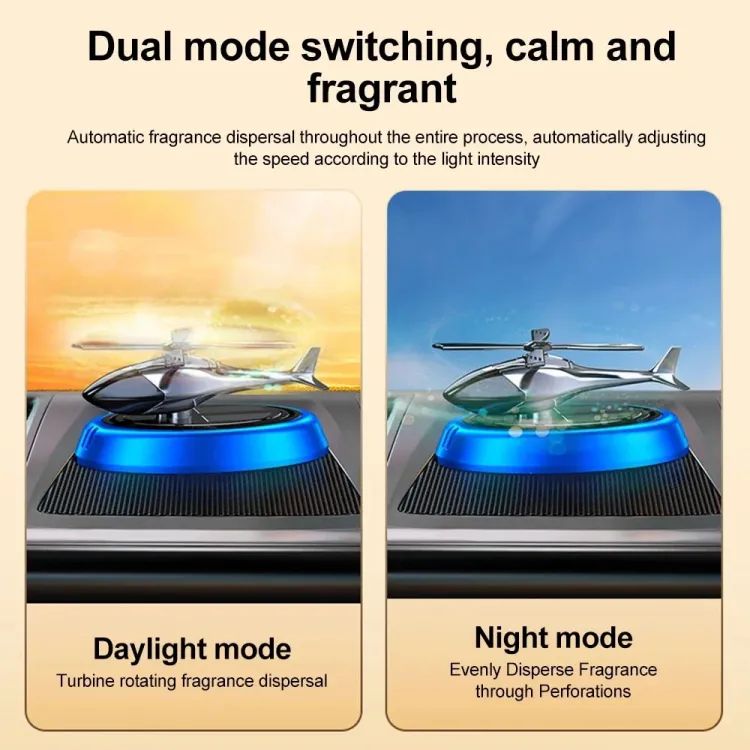 Solar Car Air Freshener Helicopter